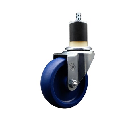 Service Caster 4'' SS Solid Poly Wheel Swivel 1-7/8'' Expanding Stem Caster SCC-SSEX20S414-SPUS-178